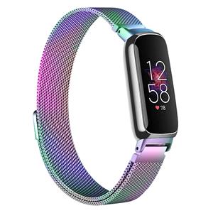 Strap-it Fitbit Inspire 3 Milanese band (regenboog)