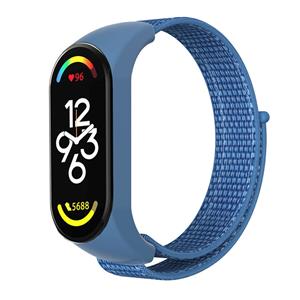 Strap-it Xiaomi Mi Band 7 nylon bandje (blauw)