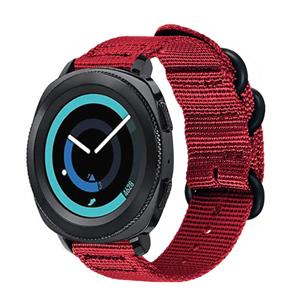Strap-it Samsung Gear Sport nylon gesp band (rood)