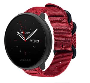 Strap-it Polar Ignite 3 nylon gesp bandje (rood)