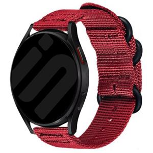 Strap-it Samsung Galaxy Watch 6 Classic 43mm nylon gesp band (rood)