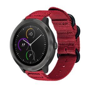 Strap-it Garmin Venu nylon gesp band (rood)