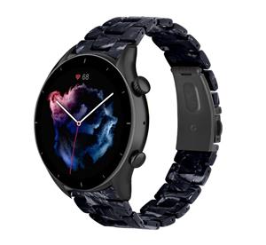 Strap-it Amazfit GTR 3 resin band (zwart/wit)