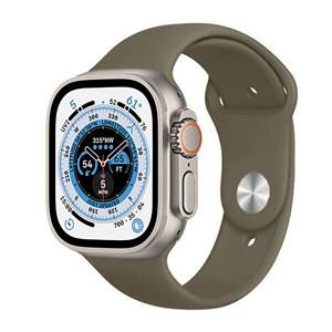 Strap-it Apple Watch Ultra silicone band (donkergroen)