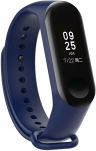 Strap-it Xiaomi Mi band 3 / 4 siliconen bandje (donkerblauw)