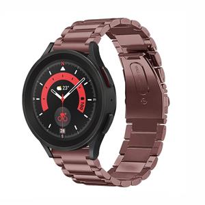 Strap-it Samsung Galaxy Watch 5 Pro stalen band (brons-bruin)