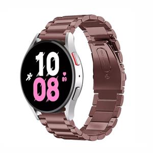 Strap-it Samsung Galaxy Watch 5 - 44mm stalen band (brons-bruin)