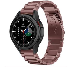 Strap-it Samsung Galaxy Watch 4 Classic 42mm stalen band (brons-bruin)