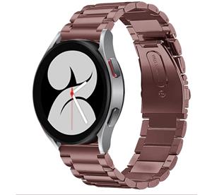 Strap-it Samsung Galaxy Watch 4 - 40mm stalen band (brons-bruin)