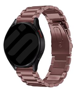 Strap-it Samsung Galaxy Watch 6 - 44mm stalen band (brons-bruin)