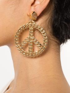 Moschino Oorbellen met vredesteken - Goud