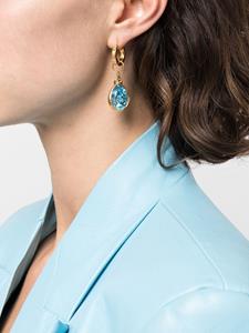 Mounser Oorringen met kristal - Blauw