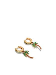 Palm Angels Oorbellen met palm - Groen