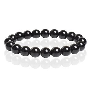 Memphis Natuursteen Armband 10mm - Black Agate