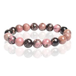 Memphis Natuursteen Armband 10mm - Rhodonite