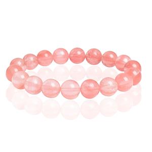 Memphis Natuursteen Armband 10mm - Watermelon Crystal