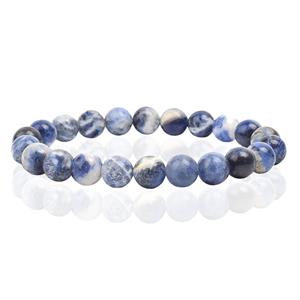 Memphis Natuursteen Armband met 8mm Kralen  - Sodalite
