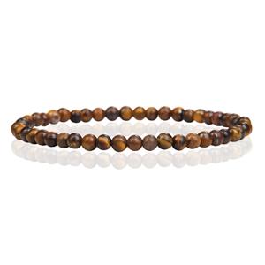 Memphis Natuursteen Armband - 4mm Matte Tiger Eye