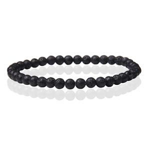 Memphis Natuursteen Armband - 4mm Lava