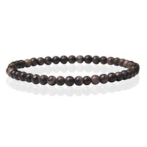 Memphis Natuursteen Armband - 4mm Black Malachite