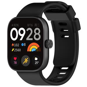 Strap-it Redmi Watch 4 siliconen bandje (zwart)