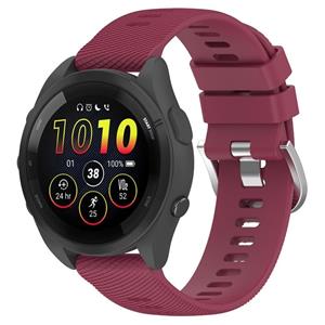 Strap-it Garmin Forerunner 265 siliconen bandje (wijnrood)