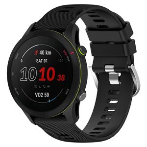 Strap-it Garmin Forerunner 255 siliconen bandje (zwart)