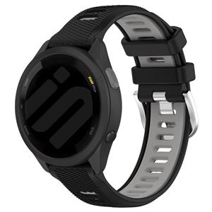 Strap-it Garmin Forerunner 265 sport gesp bandje (zwart/grijs)