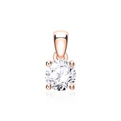 Brilladia Dameshanger in 14 karaat roségoud met Diamant