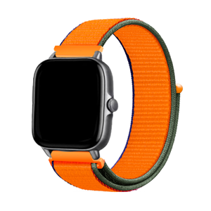 Strap-it Xiaomi Amazfit Bip nylon bandje (kumquat)
