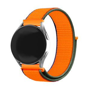 Strap-it Samsung Galaxy Watch 4 Classic 46mm nylon bandje (kumquat)