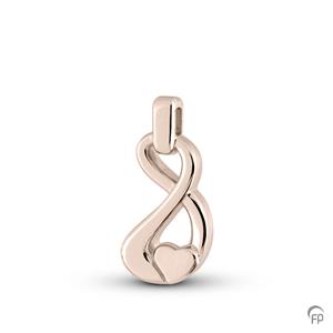 Urnwebshop Witgouden Ashanger Infinity Hartje