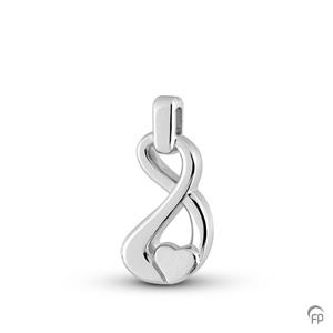 Urnwebshop Zilveren Ashanger Infinity Hartje