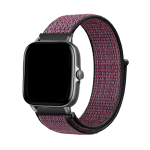 Strap-it Xiaomi Amazfit Bip nylon bandje (true berry)