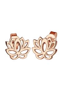 Elli Dames Oorsteker Lotusbloesem in 925 Sterling Zilver