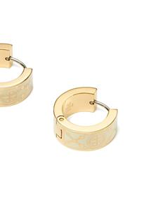 Tory Burch small T monogram hoop earrings - Goud