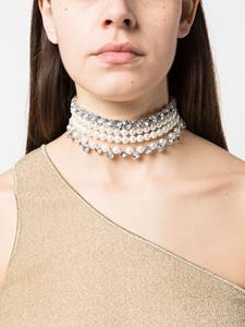 Atu Body Couture Choker met parels - Wit