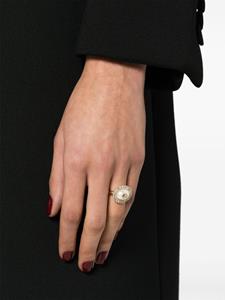 Gucci Ring met GG-logo verfraaid met kristallen - Goud