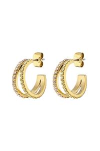 Dyrberg Kern Dyrberg/Kern Twinnie Earring, Color: Golden, Onesize, Women