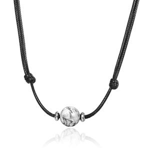 Memphis Verstelbare Heren Collier - Single Bead Grey