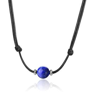 Memphis Verstelbare Heren Collier - Single Bead Blue