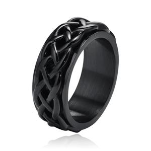 Mendes Ring voor Mannen - Celtic Band Black-20mm