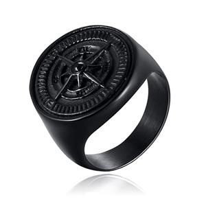 Mendes Ring voor Mannen van  Jewelry - Compas Black-19mm