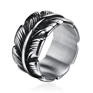 Mendes Jewelry Ring voor Mannen - Veer Zilver-21mm