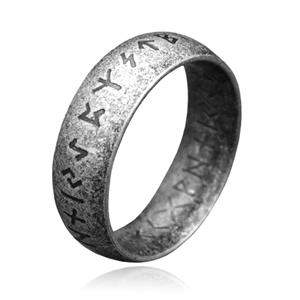 LGT JWLS Heren Ring - Ancient Runic Silver-21mm