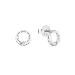 Amor Oorbellen voor dames, 925 Sterling zilver, zirkonia synth.