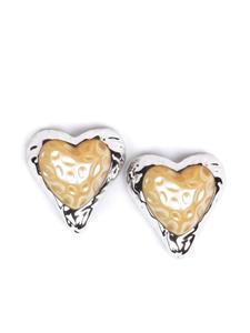 JULIETTA Heart clip-on stud earrings - Zilver