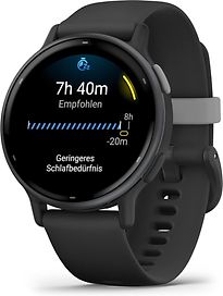 Garmin Vivoactive 5 45 mm zwart met een leigrijs siliconen polsband - refurbished