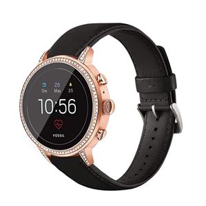 Strap-it Withings ScanWatch 2 - 38mm leren band (zwart)