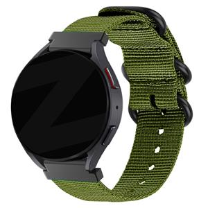 Bandz Withings Steel HR Sport nylon band met gesp (groen)